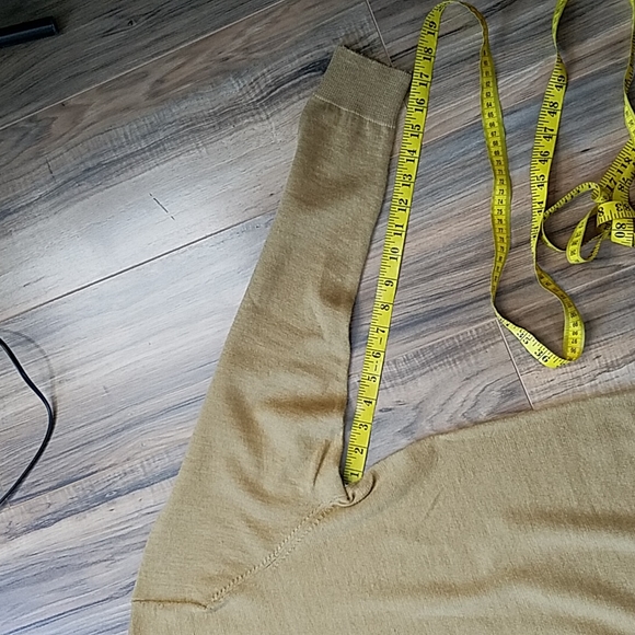 Murano Tan Merino Wool Longsleeve Mock Turtleneck Sweater - Picture 9 of 10